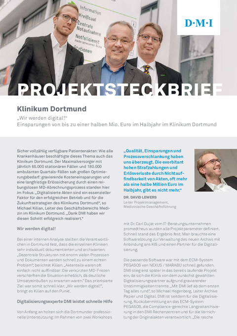 MD
Digitalisierung
Revisionssichere Langzeitarchivierung
Compliance
Indexierung